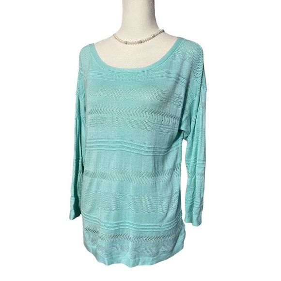 Cato Tops - Cato Womens Long Sleeve Top Light Green Sz Large